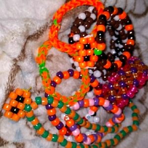 Affordable Halloween bundle of cute and stylish bracelets kandi, rave, trade,